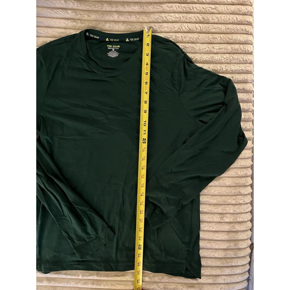 Tek Gear Essentials Men’s Long Sleeve Performance Shirt Green Size Medium - Picture 3 of 5